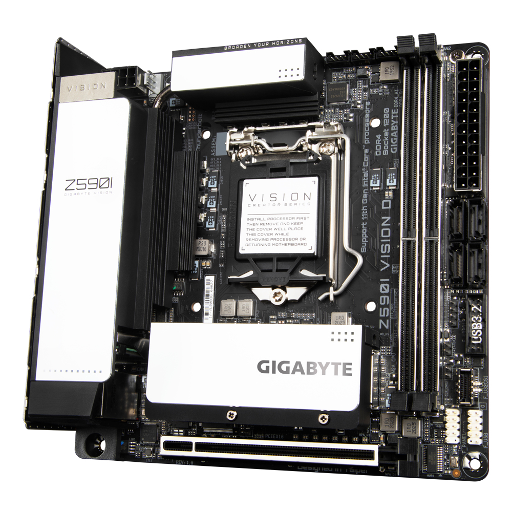 Bekijk afbeelding 3 van Gigabyte 1200 Z590I VISION D (rev. 1.0) - M.2/DP/mITX